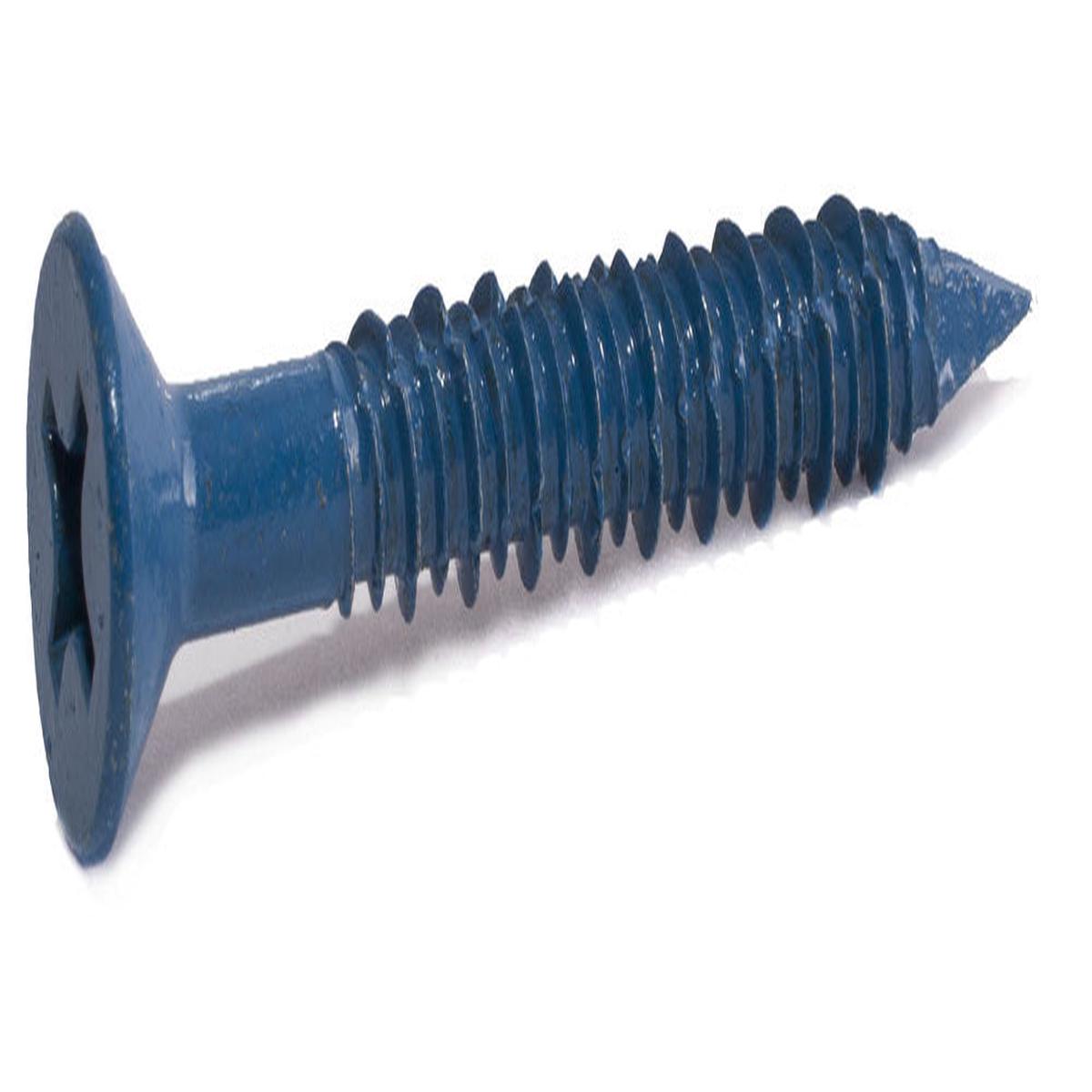 1/4 x 4 Phillips Flat Concrete Screw Blue