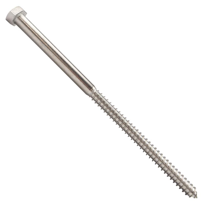 1/2" x 10" Conquest Hex Head Lag Bolt for Wood - 18-8 Stainless Steel