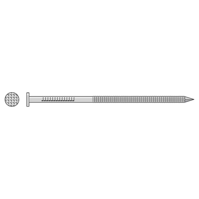 .113" x 2-1/2" Simpson T8CRD-RP75 12 Gauge Cedar and Redwood Decking Nail - 316 Stainless Steel, Pkg 75