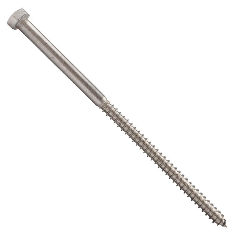 3/8" x 8" Conquest Hex Head Lag Bolt for Wood - 316 Stainless Steel
