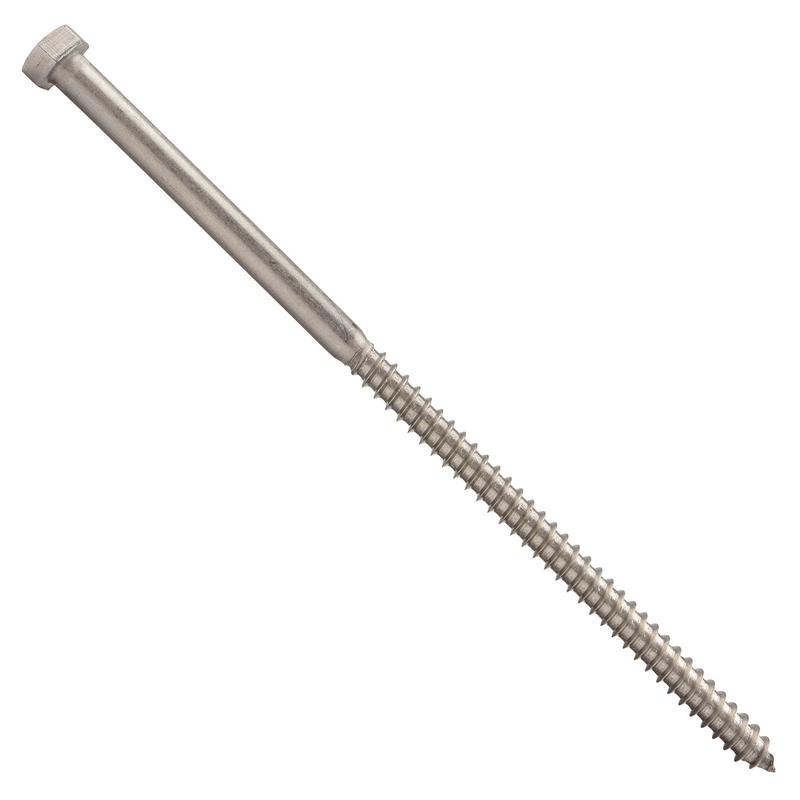 3/8" x 9" Conquest Hex Head Lag Bolt for Wood - 18-8 Stainless Steel