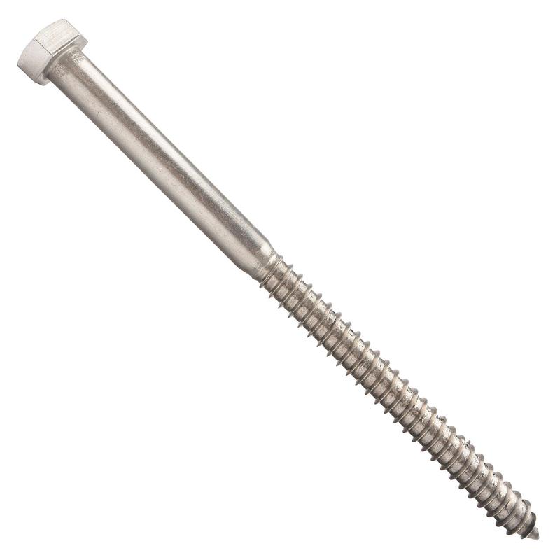 5/8" x 10" Conquest Hex Head Lag Bolt for Wood - 18-8 Stainless Steel
