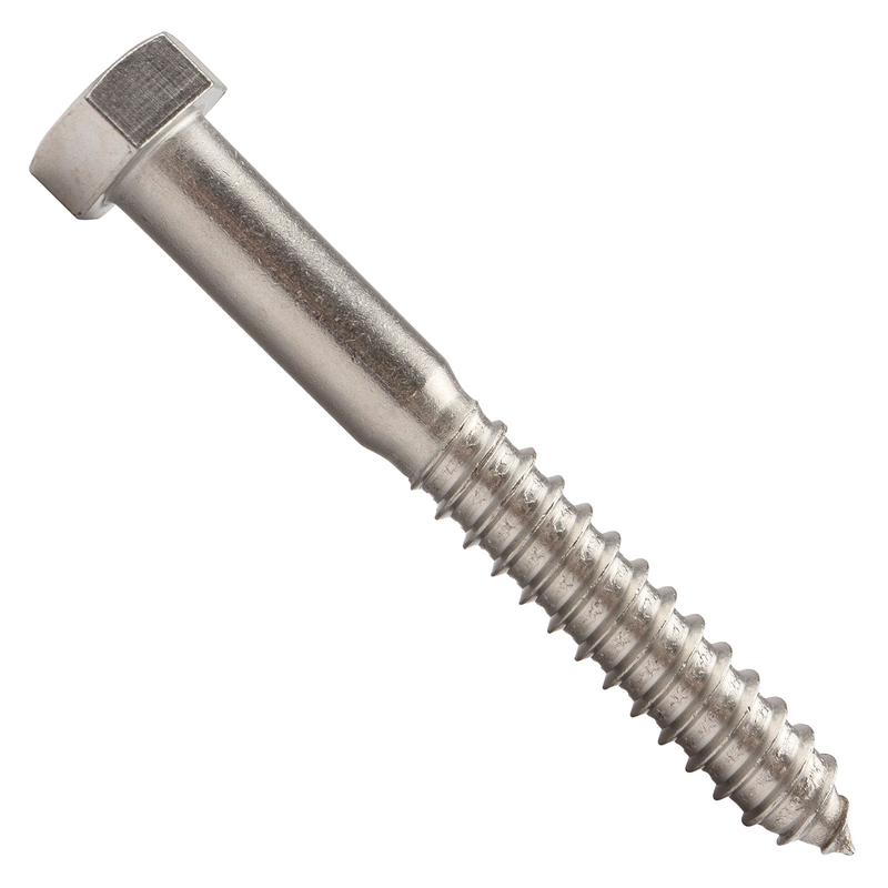 5/8" x 5" Conquest Hex Head Lag Bolt for Wood - 316 Stainless Steel