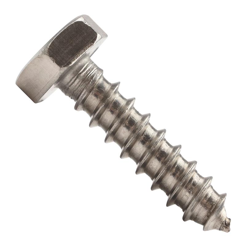 Conquest 1/4" x 1" Lag Bolt for Wood, Hex Head - 18-8 Stainless Steel, Qty. 1,500 - Carton