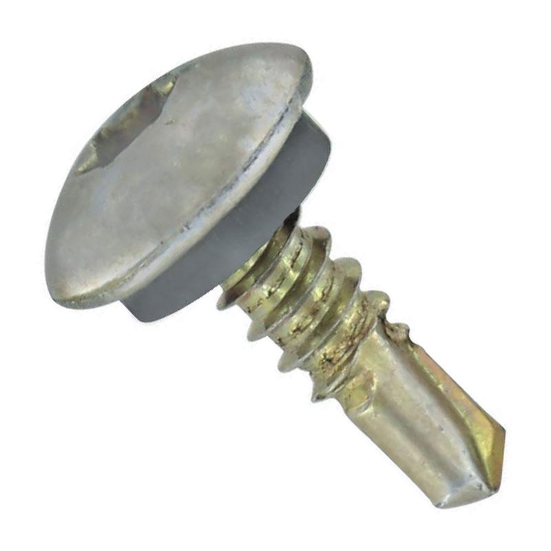 ST Fastening 1/4" x 7/8" Self-Drilling Eclipse Steelbinder Metal Roofing Stitch Screw, Truss Head - Light Gray, Qty. 120,000 - Pallet