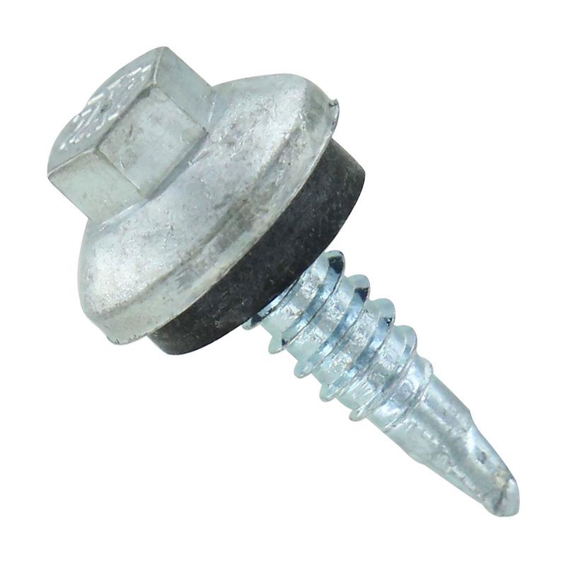 ST Fastening 1/4" x 7/8" Self-Drilling ZXL Steelbinder Metal Roofing Screw - Electro-Galvanized, Qty. 2,000 - Carton