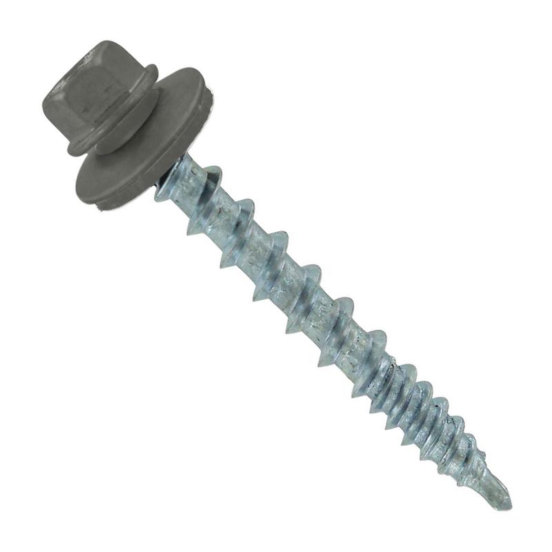 ST Fastening #10 X 1-1/2" Kwikseal Woodbinder Metal Roofing Screw - Burnished Slate, Qty. 120,000 - Pallet