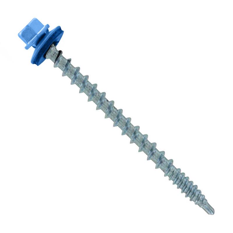 ST Fastening #10 X 2-1/2" Kwikseal Woodbinder Metal Roofing Screw - Gallery Blue, Qty. 1,500 - Carton