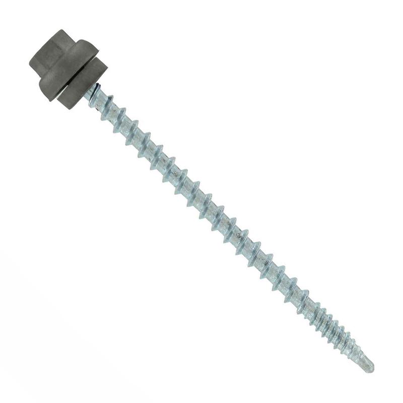 ST Fastening #10 x 3" ZXL Woodbinder Metal Roofing Screw - Burnished Slate, Pkg 250