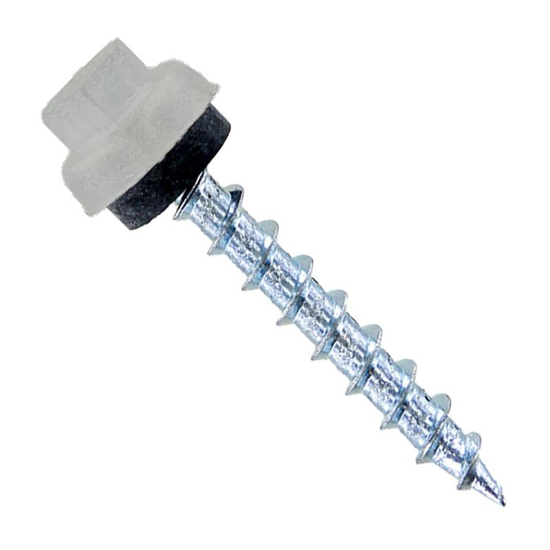 ST Fastening #12 X 1-1/2" ZXL Type 17 Woodbinder Metal Roofing Screw For OSB - Polar White, Pkg 250