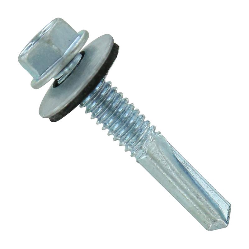 ST Fastening #12 x 1-1/4" Self-Drilling HG Steelbinder Metal Roofing Screw - Electro-Galvanized, Qty. 2,000 - Carton