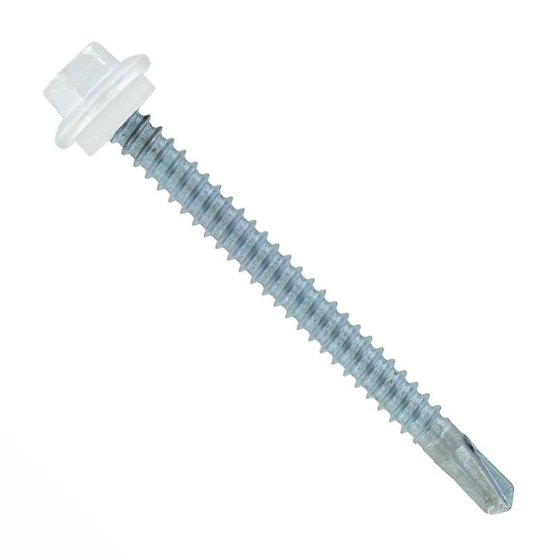 ST Fastening #12 x 2-1/2" Self-Drilling Maxx Steelbinder Metal Roofing Screw - Bright White, Qty. 1,500 - Carton