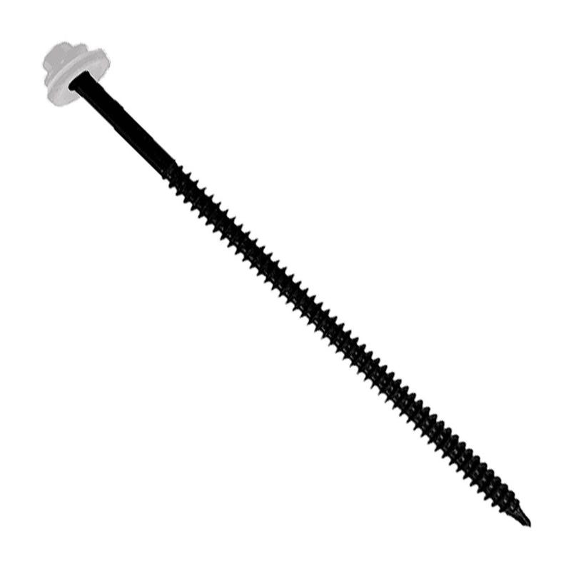 ST Fastening #12 X 5" InsulDrill Metal Roofing Screw - Polar White, Qty. 1,000 - Carton