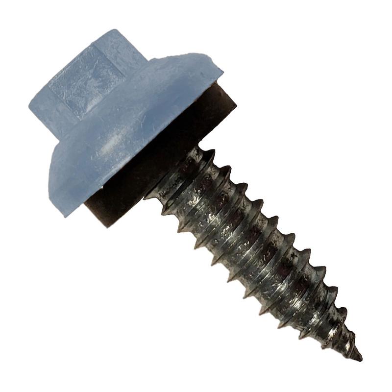 ST Fastening #14 x 1" Tapping ZXL Steelbinder Metal Roofing Screw, Hex-Washer Head - Hawaiian Blue, Qty. 2,500 - Carton