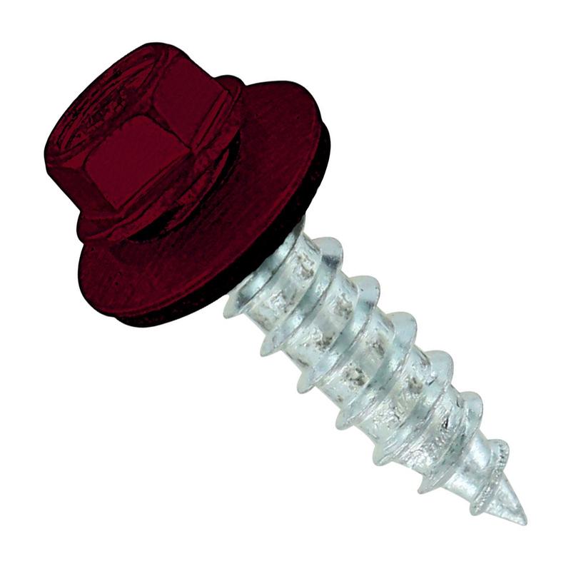 ST Fastening #14 x 1" Type 17 Woodbinder Metal Roofing Screw - Burgundy, Qty. 96,000 - Pallet