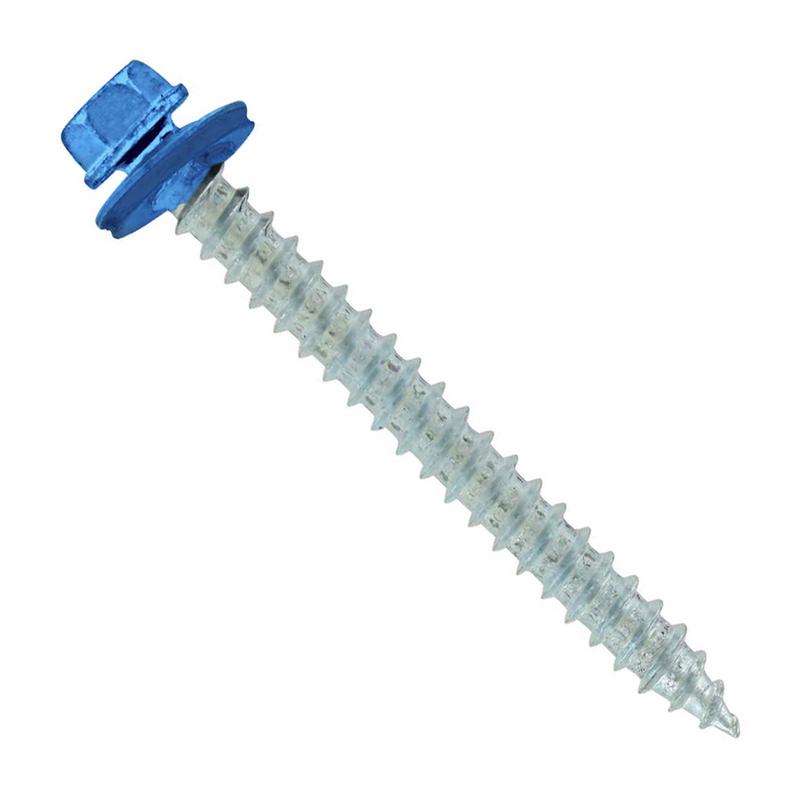 ST Fastening #14 x 2-1/2" Type 17 Woodbinder Metal Roofing Screw - Hawaiian Blue, Qty. 1,000 - Carton