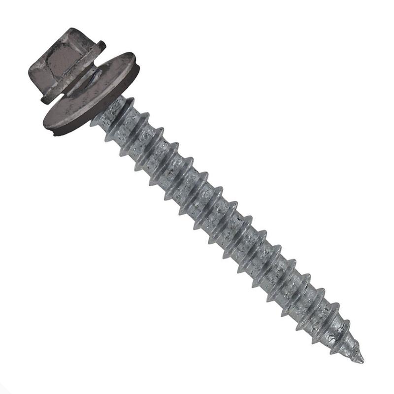 ST Fastening #14 x 2" Type 17 Woodbinder Metal Roofing Screw - Charcoal Gray, Qty. 1,500 - Carton
