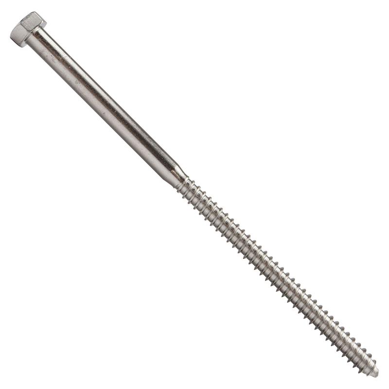 5/16" x 7" Conquest Hex Head Lag Bolt for Wood - 18-8 Stainless Steel