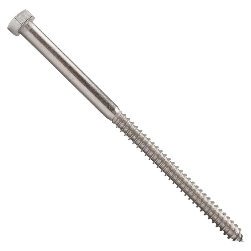 Conquest 1/2" x 9" Lag Bolt for Wood, Hex Head - 316 Stainless Steel, Qty. 50 - Carton