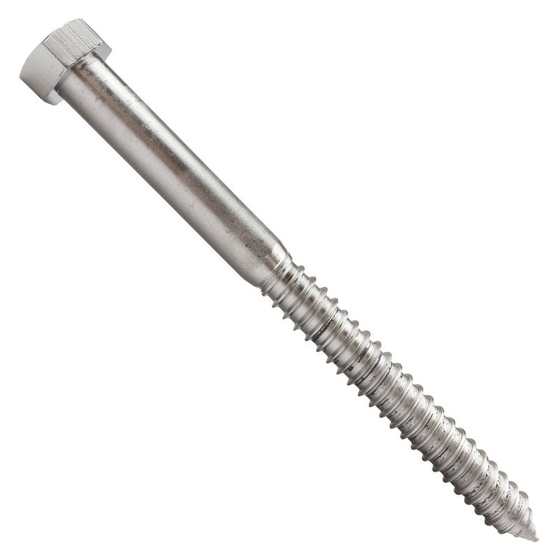Conquest 3/4" x 9" Lag Bolt for Wood, Hex Head - 18-8 Stainless Steel, Qty. 25 - Carton