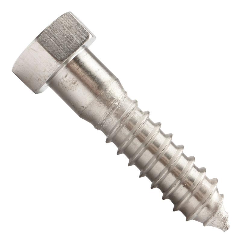 3/4" x 3" Conquest Hex Head Lag Bolt for Wood - 18-8 Stainless Steel