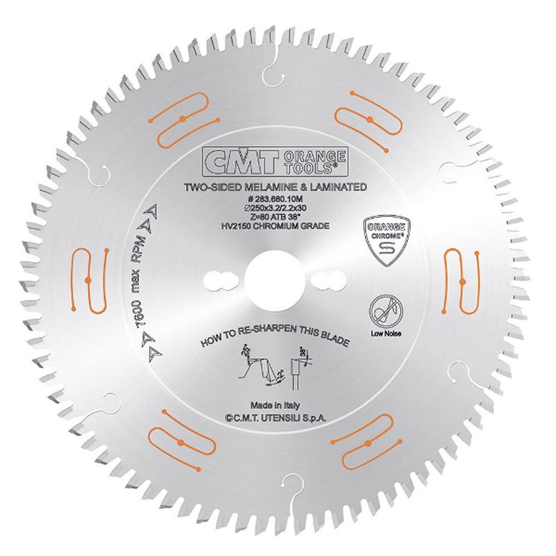 CMT Industrial Low Noise and Chrome Coated Blade - 96 Tooth 38 () Grind