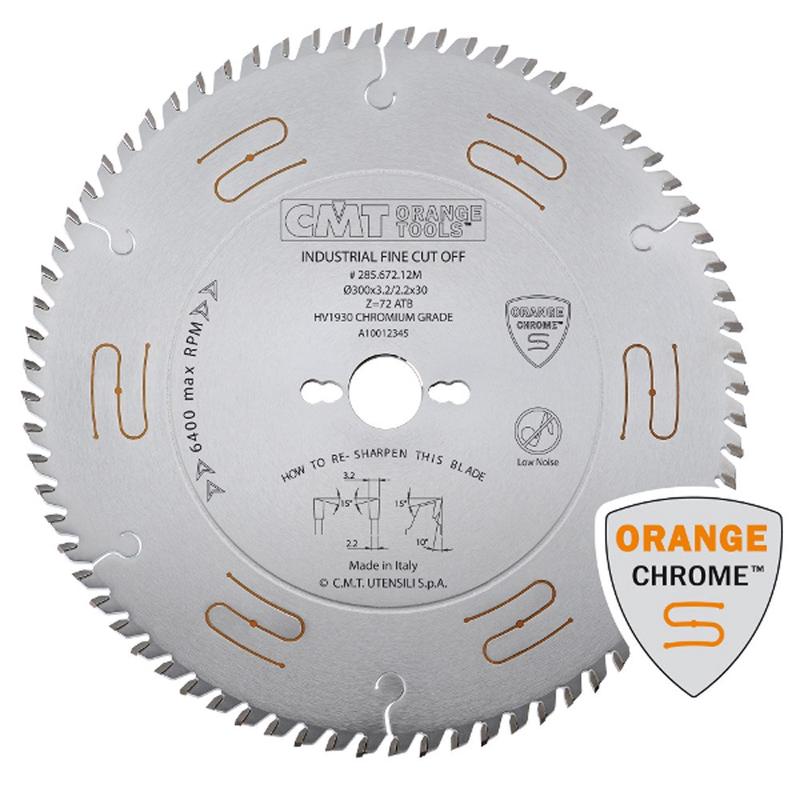 CMT Industrial Low Noise and Chrome Coated Blade - 96 Tooth 15 ATB Grind
