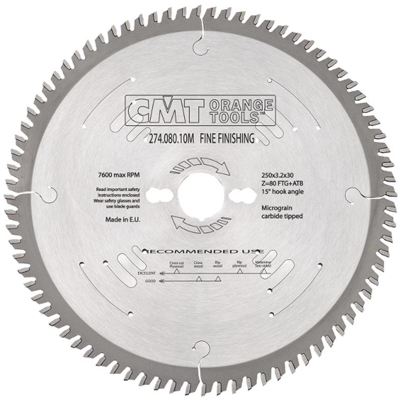 CMT Xtreme Fine Finishing Blade - 250mm - 80 Tooth