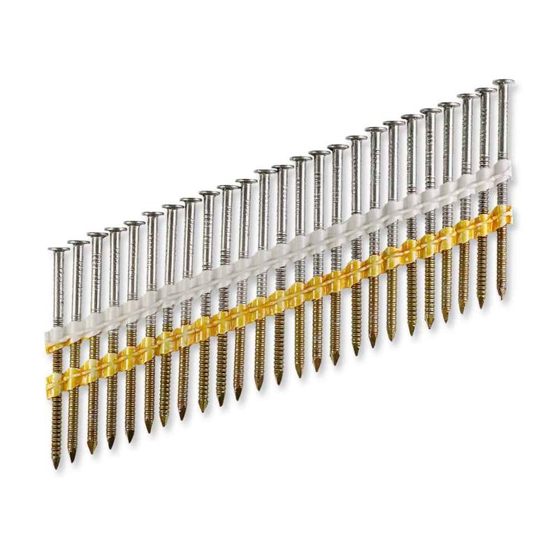 3-1/2" x .131" 20-22 Degree Collated Ring-Shank Nails - 316 Stainless Steel, Pkg 1000