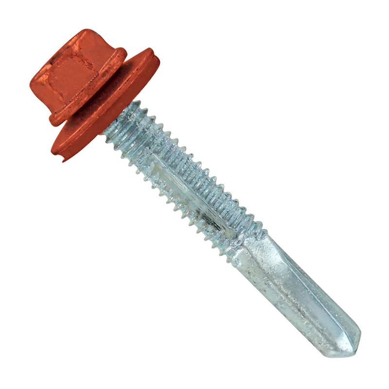 ST Fastening #12 x 1-1/2" Self-Drilling HG Steelbinder Metal Roofing Screw, Hex-Washer Head - Copper, Qty. 96,000 - Pallet