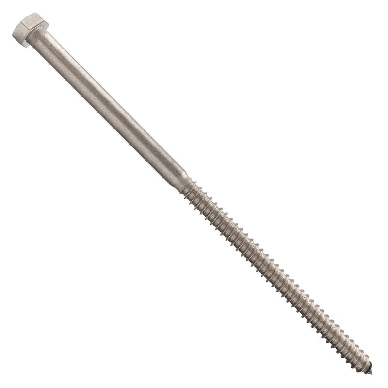 1/2" x 11" Conquest Hex Head Lag Bolt for Wood - 18-8 Stainless Steel