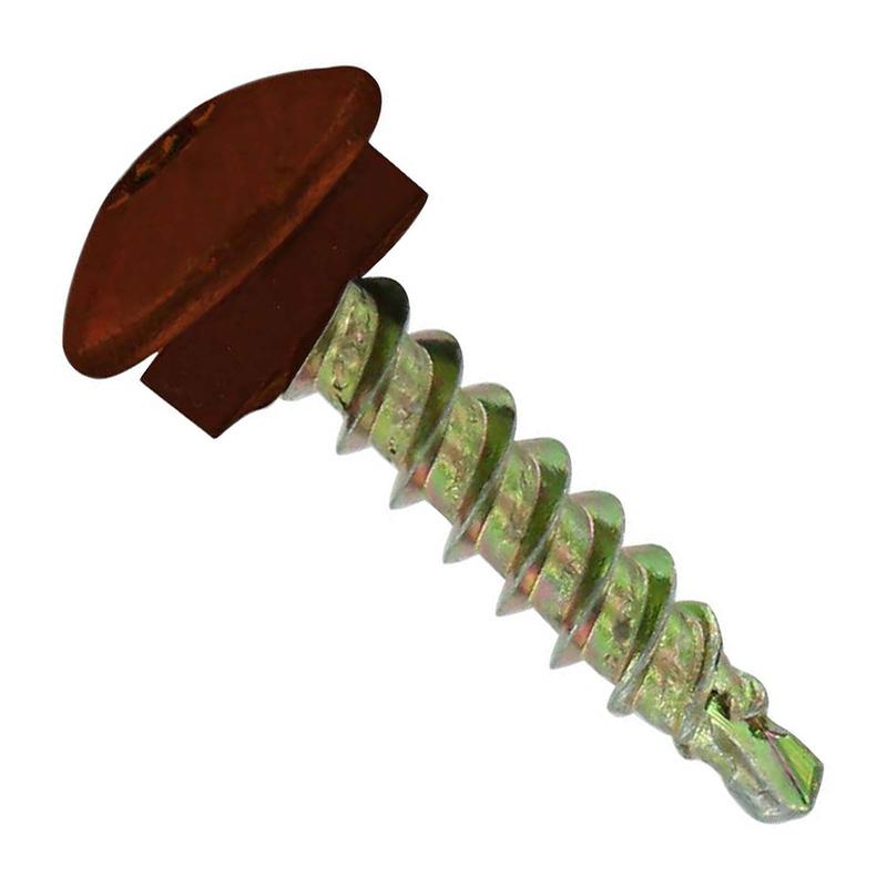 #10 x 1" Eclipse Woodbinder Metal Roofing Screw - Brown, Pkg 250